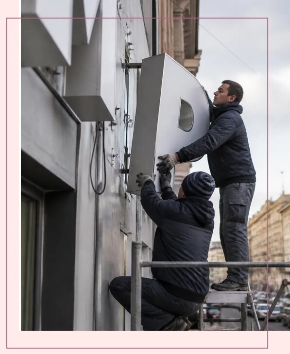 Изготовление и монтаж больших объемных букв в Вятских Поляне